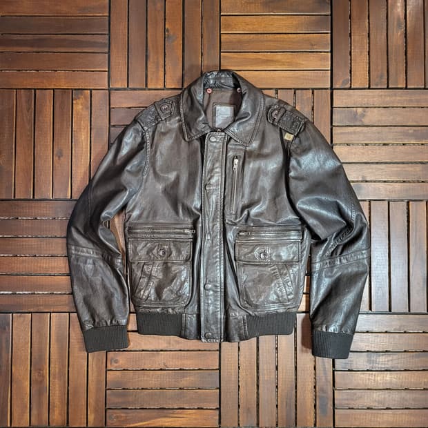 써스데이 아일랜드 레더 자켓 (105)