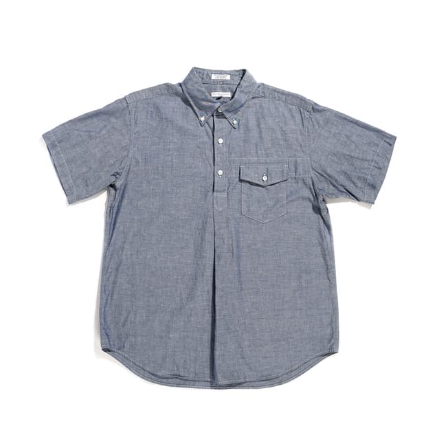 Engineered Garments 엔가 샴브레이 팝오버 B.D셔츠