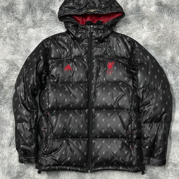 아디다스 리버풀 다운 후드 숏패딩 95