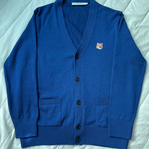 메종키츠네 폭스헤드 울 가디건