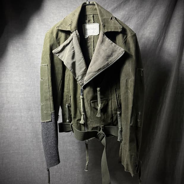 Greg Lauren Vintage Belted Biker Jacket