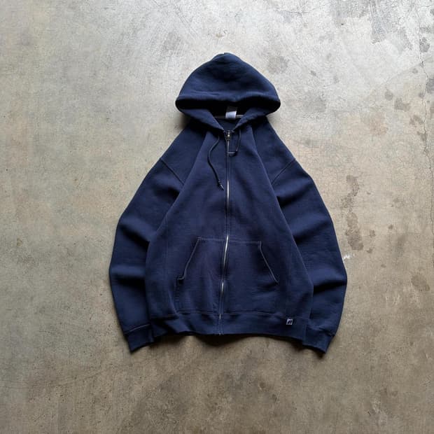 러셀 애슬레틱 빈티지 후드 집업