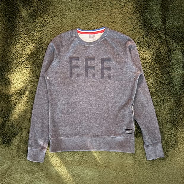 [L] 나이키 F.F.F. 프랑스 풋볼 집포켓 스웻셔츠 그레이