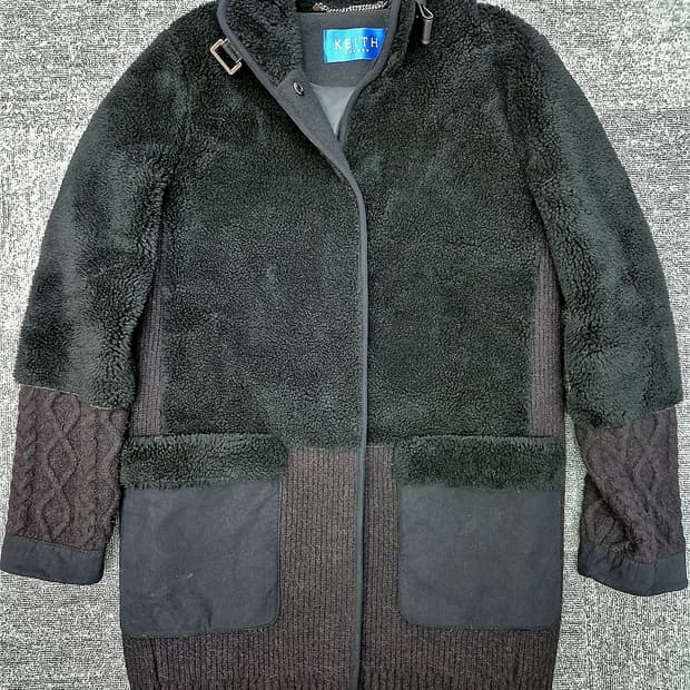 [55]<KEITH>블랙 롱 후리스