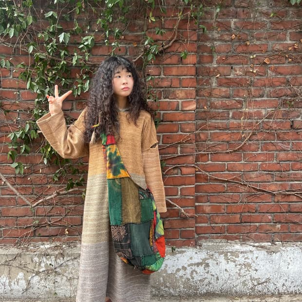 히피 에스닉 패치워크 크로스 백
