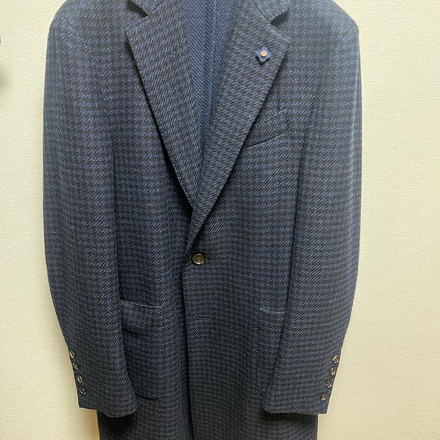 라르디니 네이비블루 하운드투스 울 싱글코트 48 사이즈