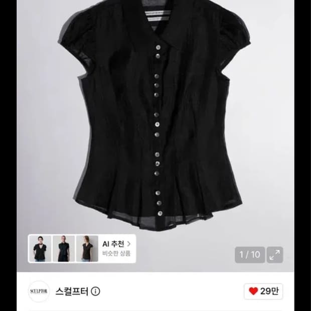 스컬프터 블라우스