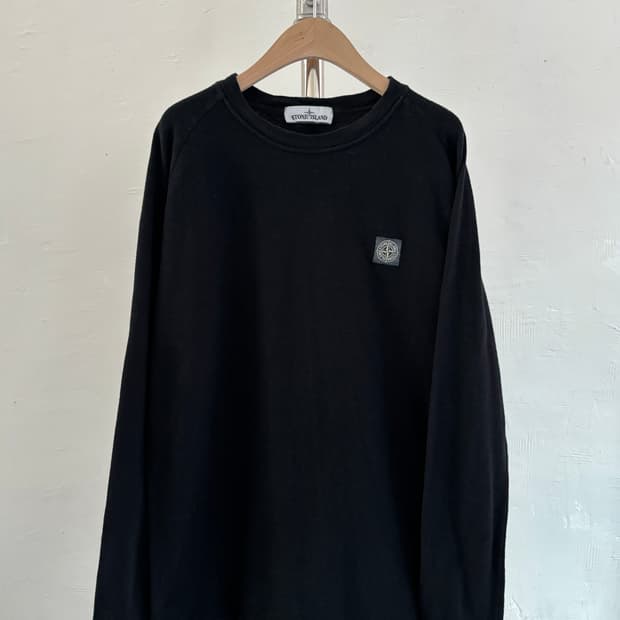 Stone Island 스톤아일랜드 블랙 컬러 코튼 롱슬리브