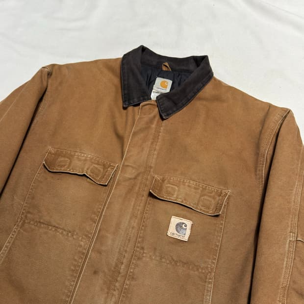 2XL 칼하트 코듀로이 카라 덕 캔버스 워크자켓