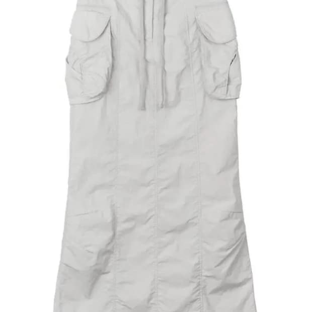 구해요구해요) 스컬프터 파라슈트 카고 맥시 스커트 그레이 m사