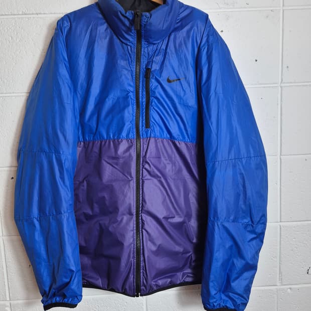 *XL ) 나이키 블루/퍼플 블랙 양면 패딩 자켓