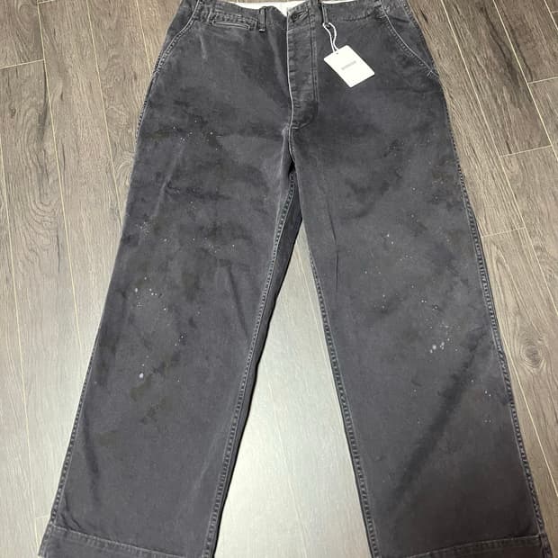 BOWWOW BLACK WORK TROUSERS AGED XL