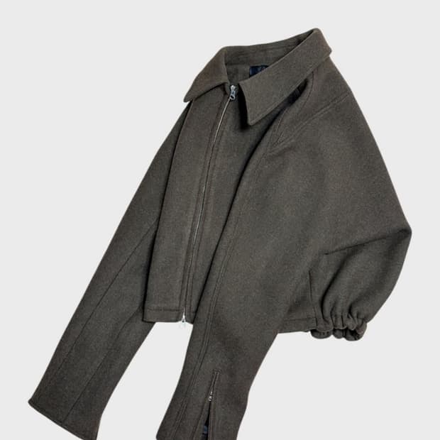 (1)논노드 크롭 울자켓