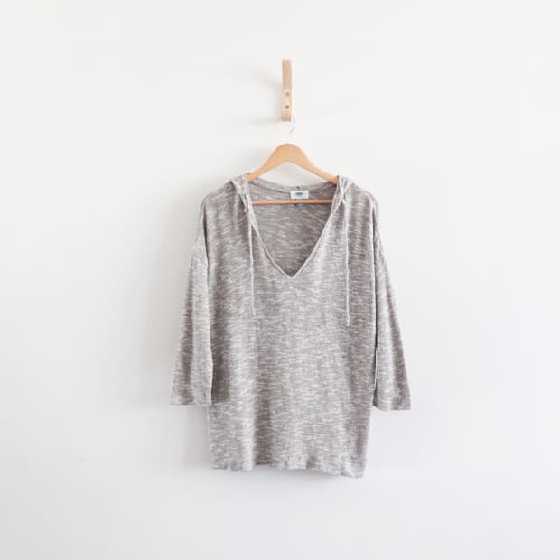 OLD NAVY v-neck heather hoodie