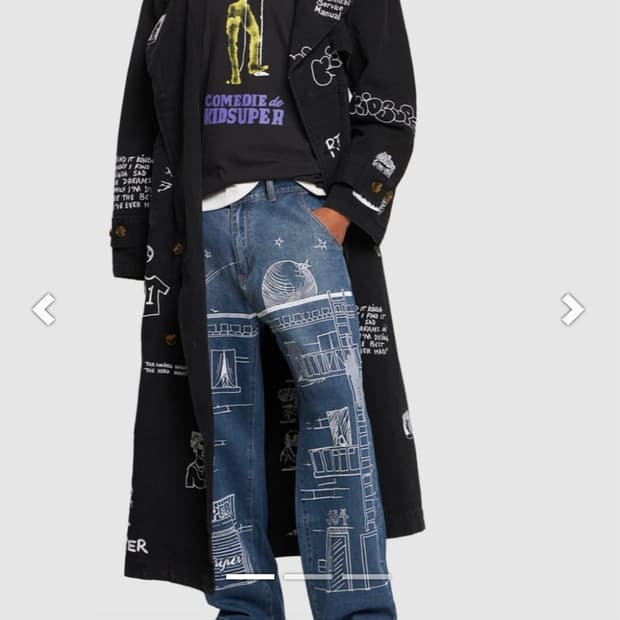 키드슈퍼 자수데님 팬츠