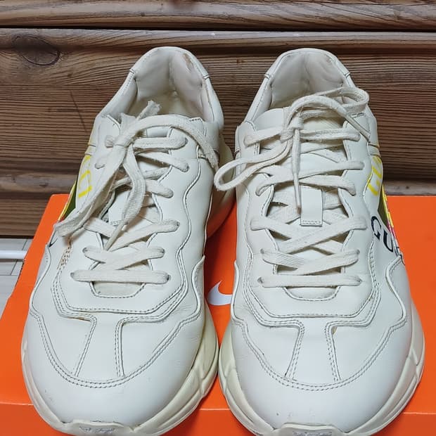 정품 구찌 라이톤 레더 스니커즈(260mm) 