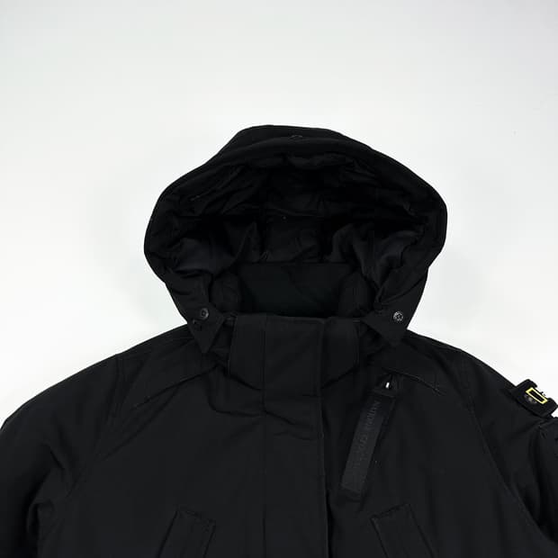 내셔널지오그래픽 와펜 블랙 숏패딩 점퍼 (S)