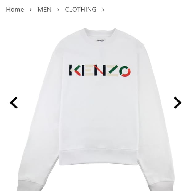 (해외발매) 겐조 20FW 레터링 자수로고 크루넥 기모맨투맨 (M)