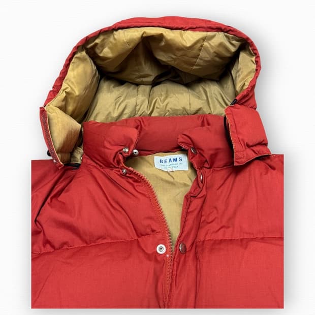 빔즈 오렌지 레드 다운 패딩