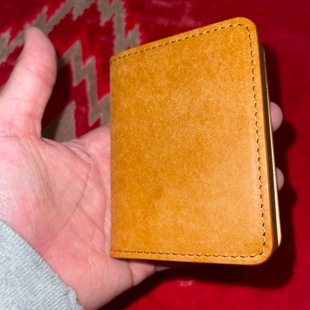 소가죽 패티나 에이징 카드지갑