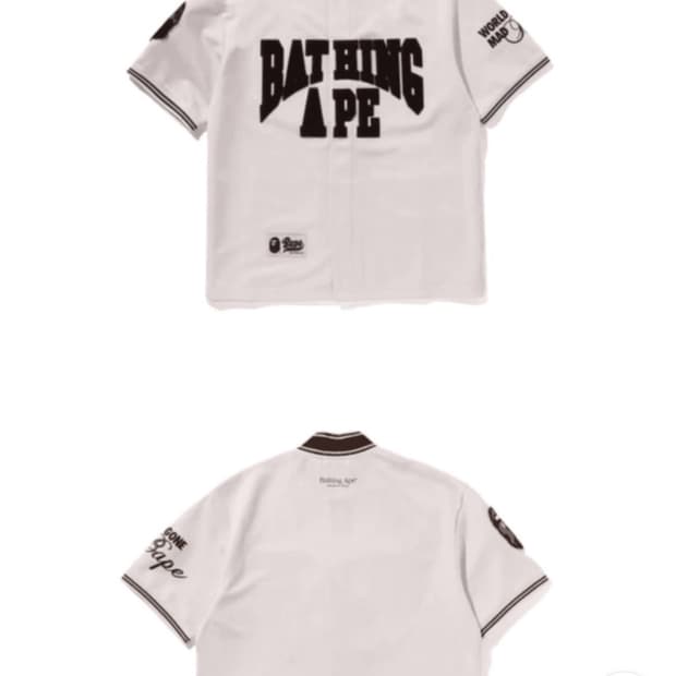 베이프 베이스볼 져지 반팔 셔츠 야구 s