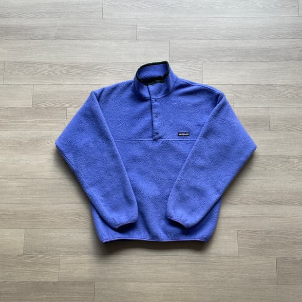 90s 파타고니아 신칠라 스노우리스 퍼플 그린 눈없산