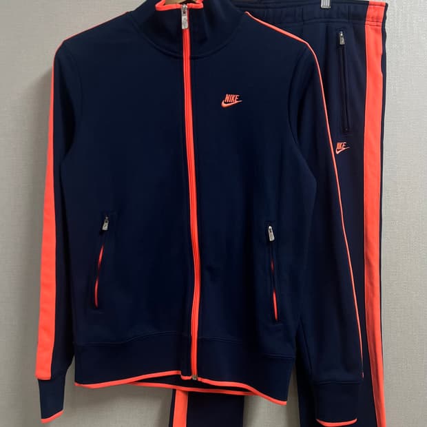 나이키 트레이닝복 세트 네이비/오렌지