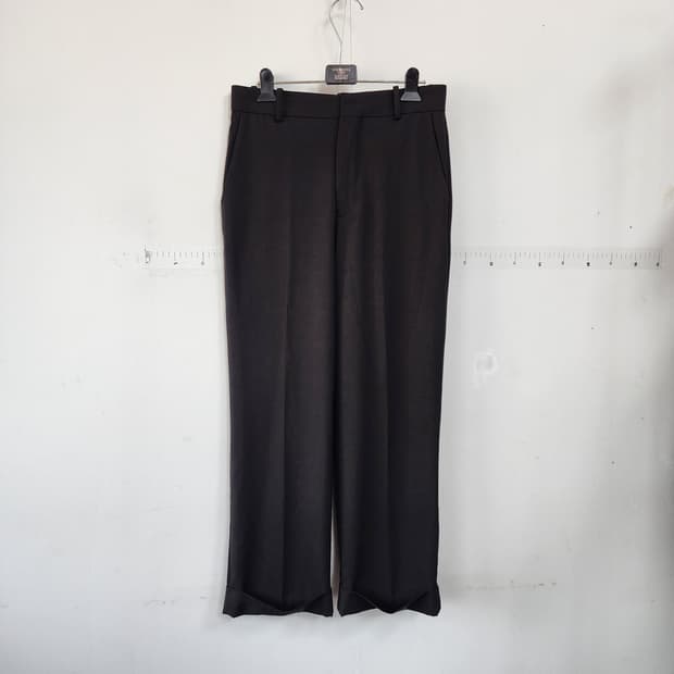 막스마라 검정색 롤업 바지 슬랙스