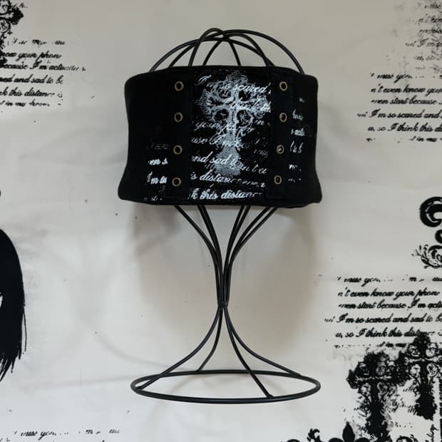 사화룸 메이드 헤어밴드 & 도트 리본 비니 