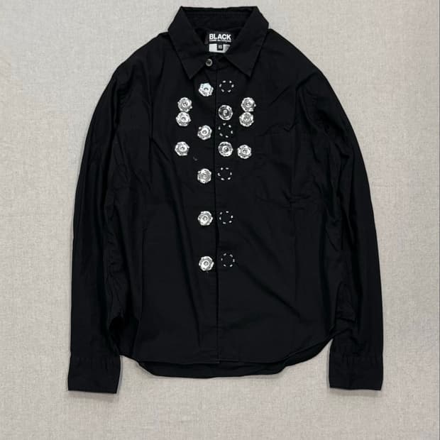 꼼데가르송 블랙 17ss 스냅 셔츠