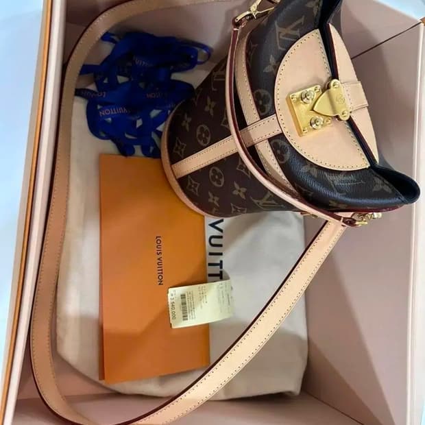 루이비통  모노그램 캔버스 버킷 더플백 토트백 겸 숄더백