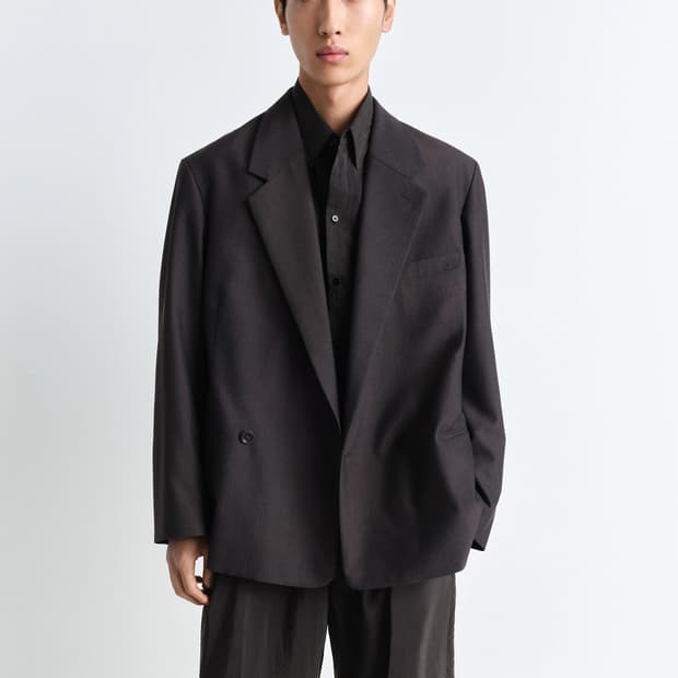 [XL] 르메르 25SS 더블 브레스티드 자켓 다크브라운