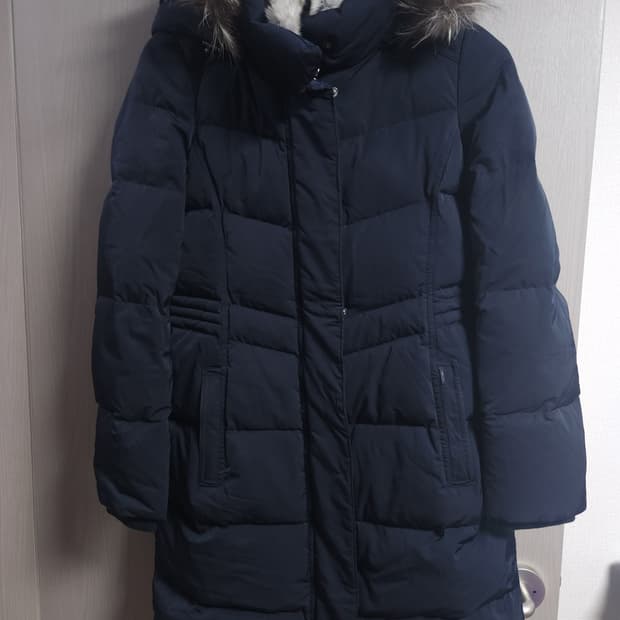 헤지스 거위털 롱패딩, XS