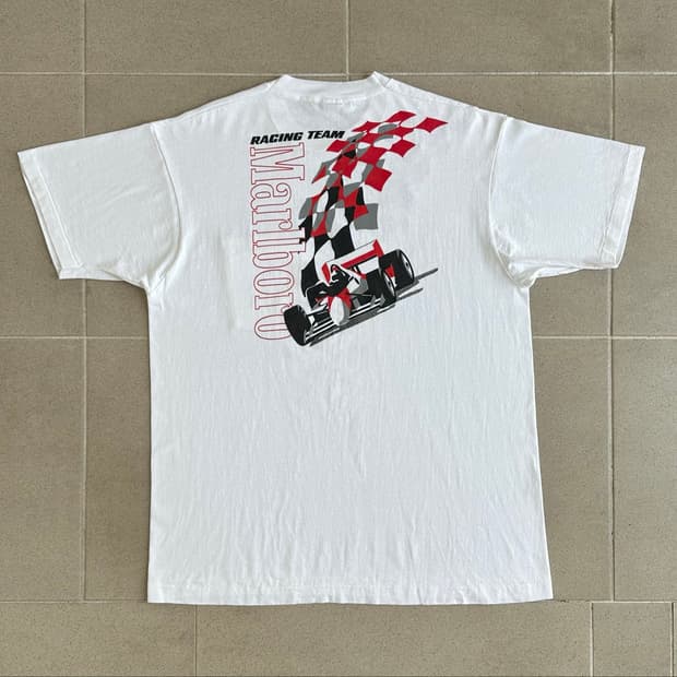 90s 빈티지 말보로 티셔츠 레이싱 XL