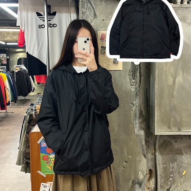 스투시 코치 후드 자켓 블랙 M #csz1354