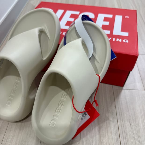 디젤 슬리퍼 아이보리 새상품 260