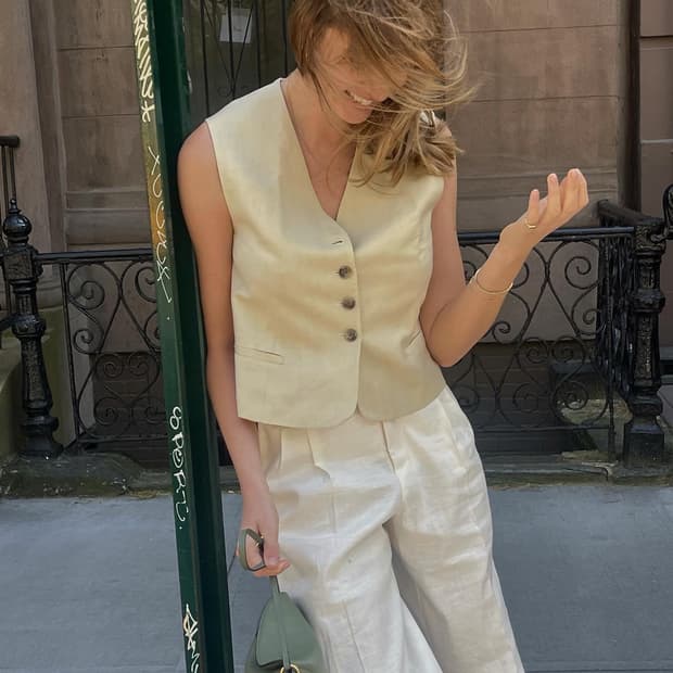 코스 COS 린넨 웨이스트코트