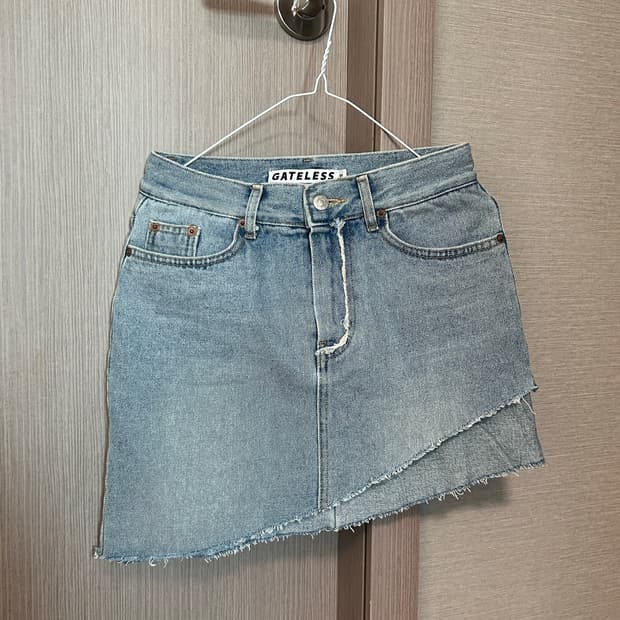 컷팅 레이어드 데님 스커트 S사이즈