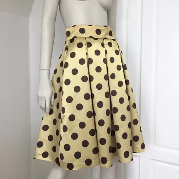Italy made polka 도트 빈티지 스커트