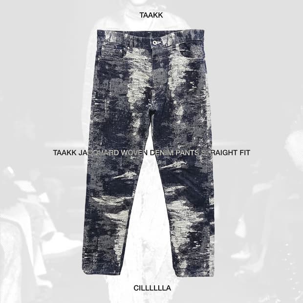 TAAKK 타크 자카드 직조 데님 팬츠 스트레이트핏