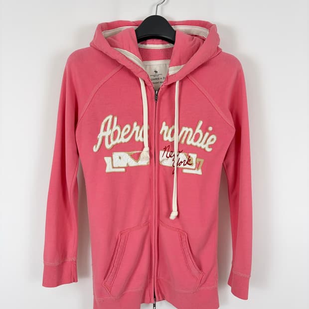 a175) 아베크롬비 연분홍 후드집업