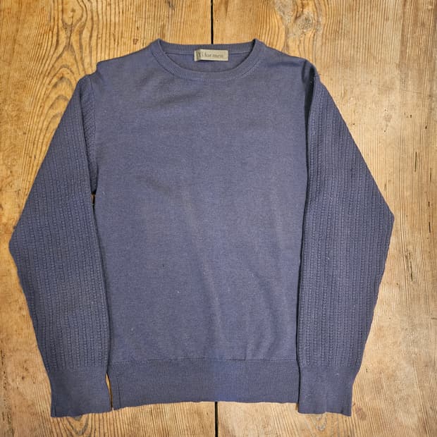 요지 야마모토 라운드 울 니트