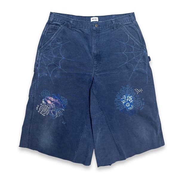 Carhartt Boro Sashiko Distressed Shorts