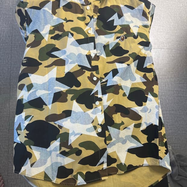 베이프 녹계 스타 셔츠 (정품)