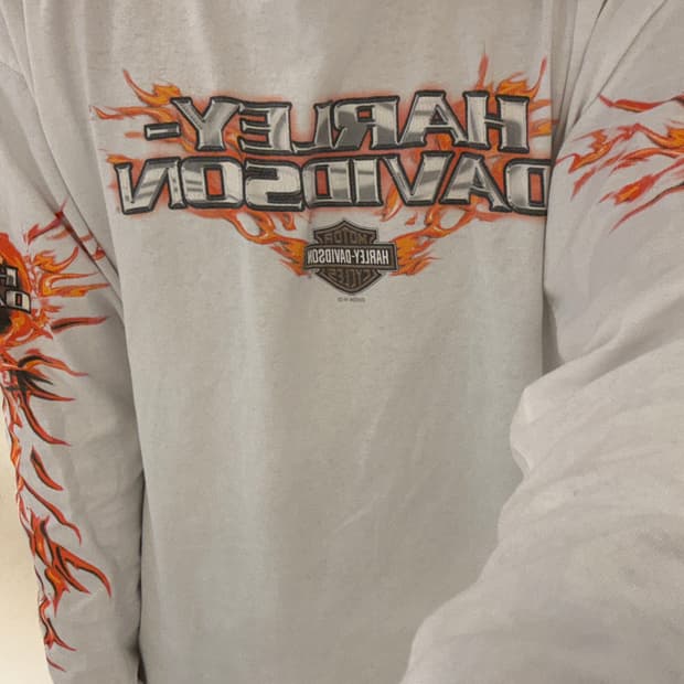 할리데이비슨 레드 플레임 롱슬리브 L