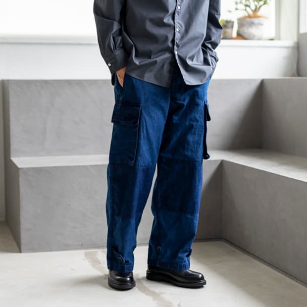 우틸 outil m-47 PANTALON BLESLE 카고팬츠 인디고