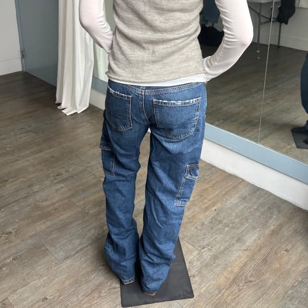 American Eagle 로우라이즈 배기 데님