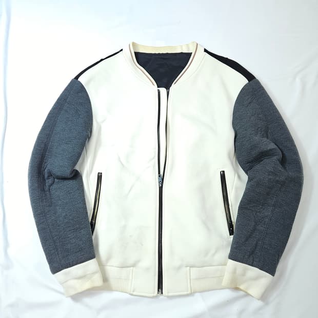 솔리드옴므 SOLID HOMME 폴리 블루종 봄버자켓 50