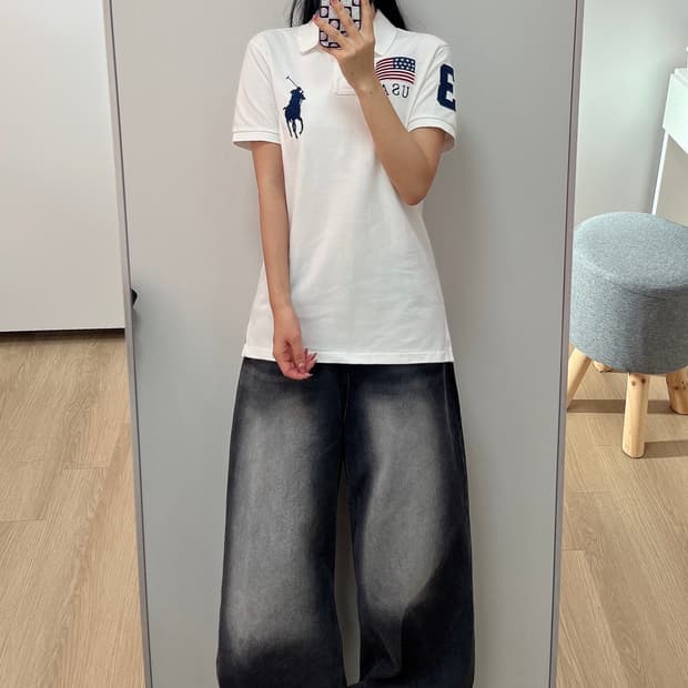 폴로 랄프로렌 USA 성조기 빅포니 카라 반팔 티셔츠
