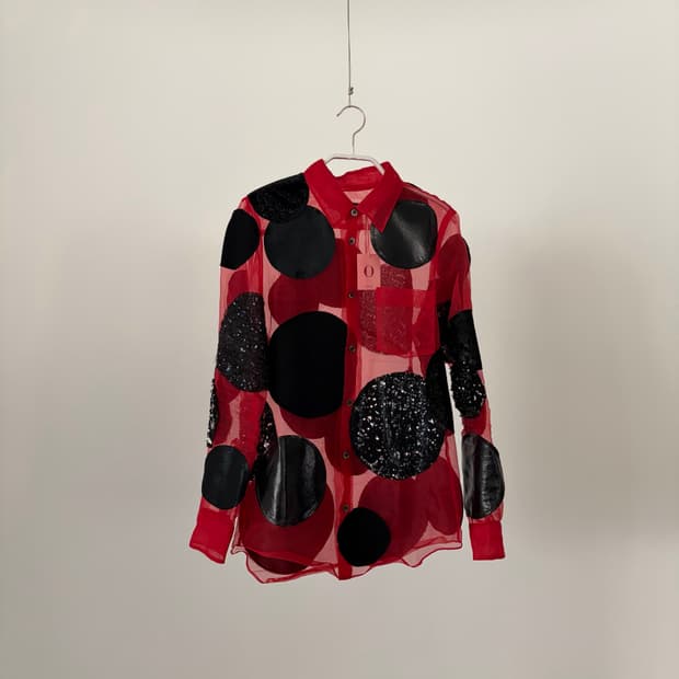 Appliqué Dot Organza Shirt